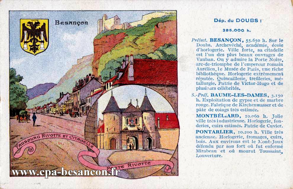 Pastilles Valda - Besançon - Faubourg Rivotte et Citadelle - Porte Rivotte